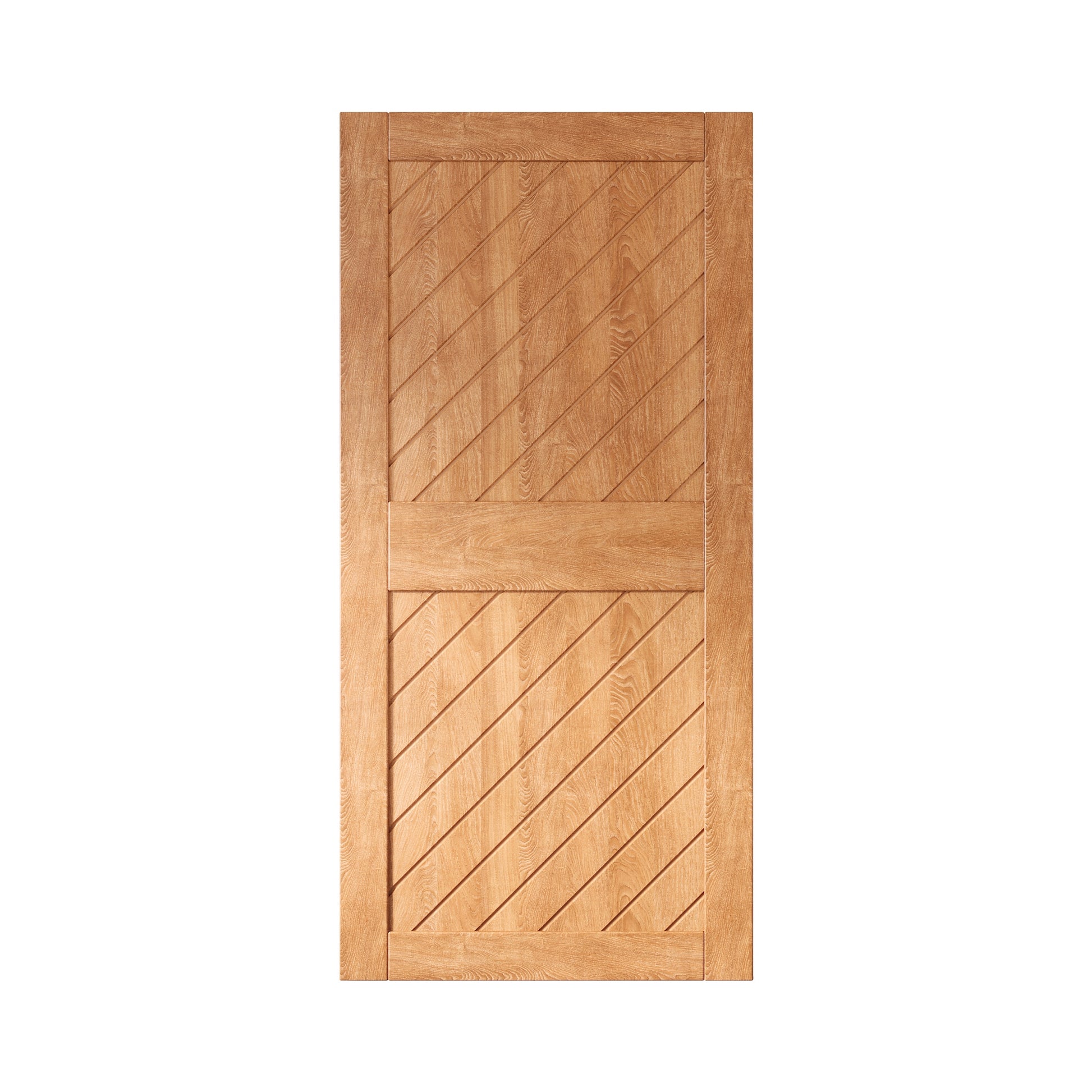 HOMACER 32-in x 84-in Early American Prefinished Non-standard Pine Wood Solid core Single Barn Door (Hardware Not Included)