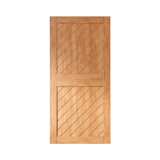 HOMACER 32-in x 84-in Early American Prefinished Non-standard Pine Wood Solid core Single Barn Door (Hardware Not Included)