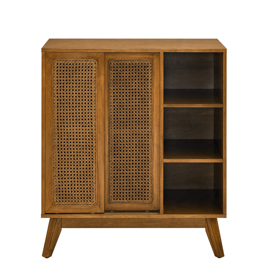 FurniFusion Contemporary/Modern Brown Sideboard with Wine Storage