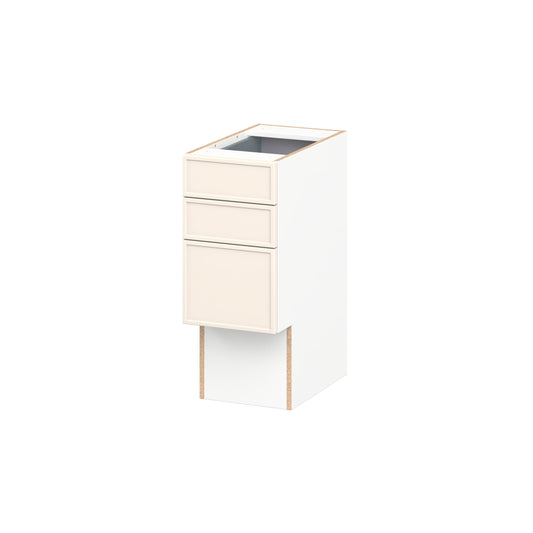 Hugo&Borg Chapel Hill 12-in W x 30-in H x 21-in D Washed Linen 4 -Drawers Drawer Base Fully Assembled Cabinet Flat Panel Slim shaker