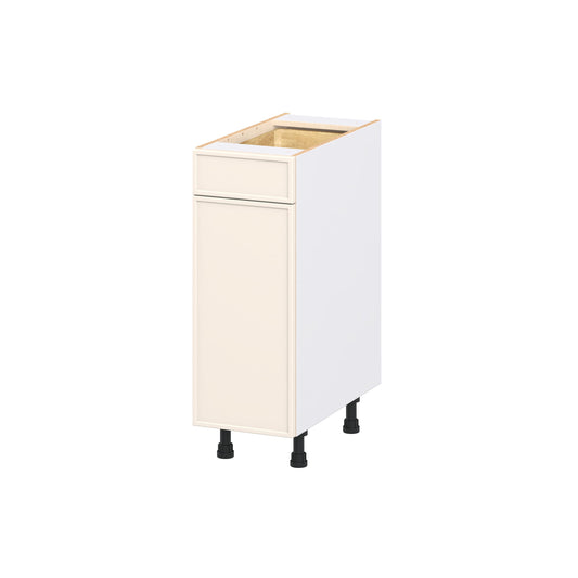 Hugo&Borg Chapel Hill 12-in W x 34.5-in H x 24.66-in D Washed Linen Base Fully Assembled Cabinet Flat Panel Slim shaker