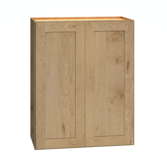 Diamond Express Jamestown 24-in W x 36-in H x 12-in D Coastline Brown Wall Fully Assembled Plywood Cabinet Recessed Panel Shaker