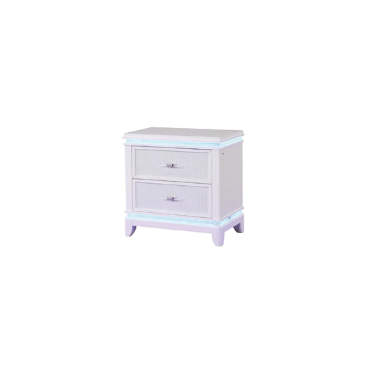 Galaxy White 2 -Drawer 28-in W x 28-in H Modern Nightstand