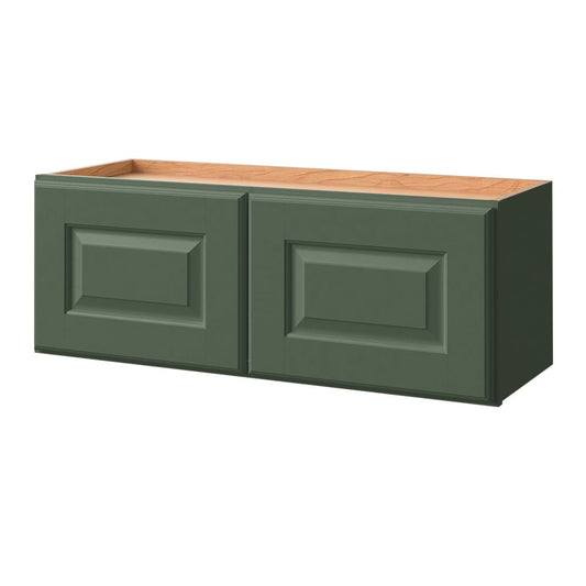 allen + roth Marston 33-in W x 12-in H x 12-in D Sage Wall Fully Assembled Cabinet Raised Panel Square
