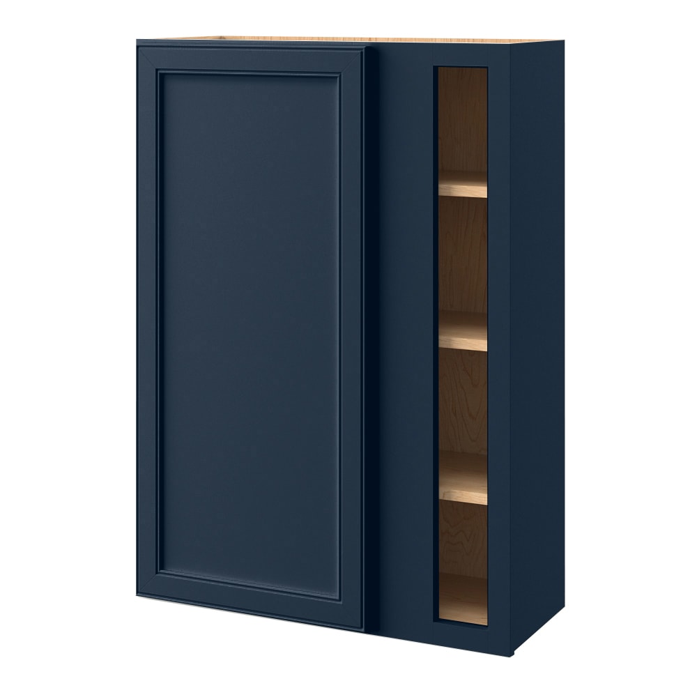 allen + roth Southam 30-in W x 42.1258-in H x 12-in D Navy Blind Wall Fully Assembled Cabinet Recessed Panel Square