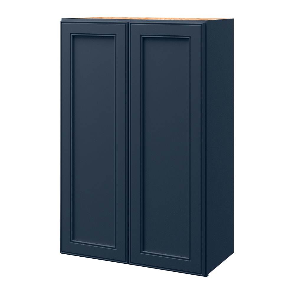 allen + roth Southam 24-in W x 36-in H x 12-in D Navy Wall Fully Assembled Cabinet Recessed Panel Square