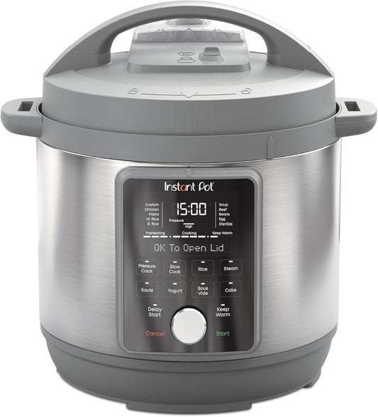 Instant Pot, 8-Quart Whisper Quiet 9-in-1 Electric Pressure Cooker, Slow Rice Cooker, Steamer, Saut , Yogurt Maker, Warmer & Sterilizer, App With Over 800 Recipes, Stainless Steel, Duo Plus