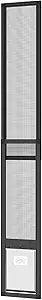 Hakuna Pets V2 Patio Pet Door Screen Insert Panel for Sliding Doors, Fits Door Track Min Ht 59.05' to Max Ht 84.25',UV Resistant Mesh, Locking Magnetic Dog Door, Easy Install and Removal,Medium,Black