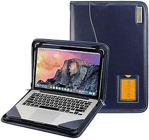 Contour Series - Blue Heavy Duty Leather Protective Case - Compatible with HP ProBook 460 G11 16 Business Laptop