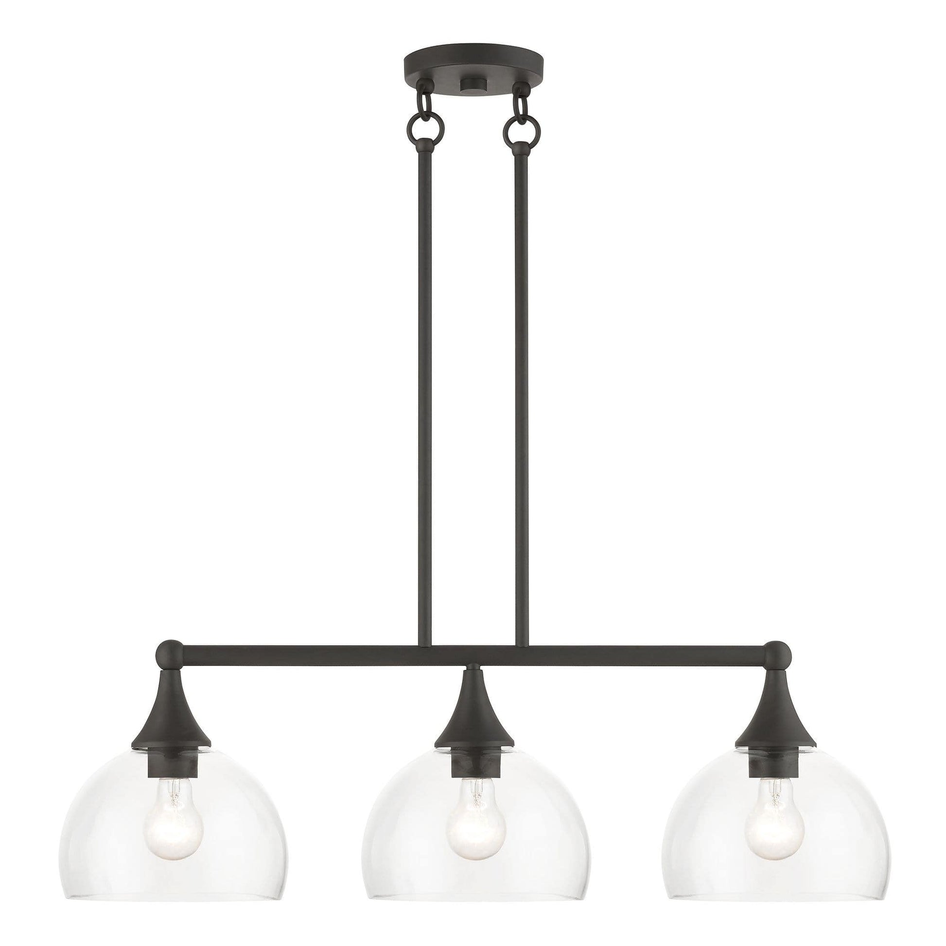 Livex Lighting Glendon 3 - Light - Bronze /  Bronze / Dark Brown Steel Chandelier