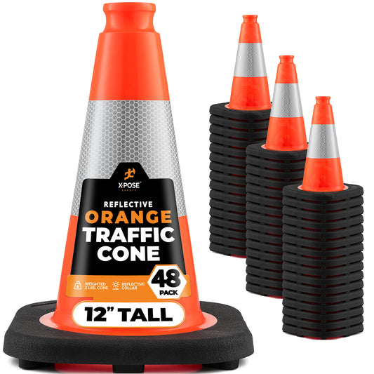XPOSE SAFETY 48 -Pack 30-in Orange Traffic safety cone