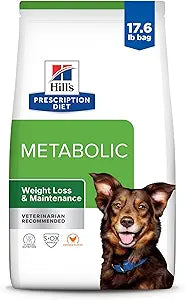 Hill's Prescription Diet Metabolic Weight Management Chicken Flavor Dry Dog Food, Veterinary Diet, 17.6 lb. Bag