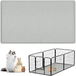 Silicone Pet Cage Liner Mat, 40 x28 Small Animals Floor Bed Mat Washable & Reusable Rabbit Playpen Mat, Pet Training Pads for Rabbits Guinea Pigs Bunny Hamster Cats Dogs