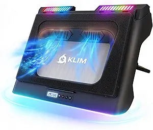KLIM Mistral Laptop Cooling Pad - New - Powerful Turbo-Laptop Fans (4500 RPM) - Rubber Seal and Dust Filters for Maximum Performance - Gaming Laptop Cooler to Avoid Overheating - 15.6-17.3 inch
