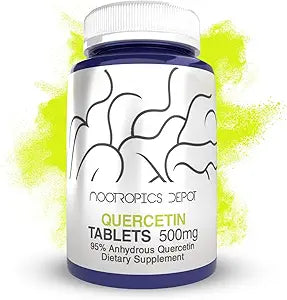 Nootropics Depot Quercetin Tablets | 500mg | 120 Count | 95% Anhydrous Quercetin