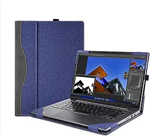Laptop Case Cover for 13.3 inch Lenovo ThinkPad X13 Gen3 Gen2&ThinkPad L13 Yoga Gen3 Gen4&Yoga 6 13ALC7 13ABR8 2 in 1 PU Leather Notebook PC Bag Protective Shell Sleeve (Dark Blue)