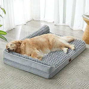 BFPETHOME Orthopedic Dog Beds for Large Dogs-Waterproof Sofa Dog Bed with Removable Washable Cover, Big Pet Bed with Waterproof Lining and Nonskid Bottom,Pet Bed for Large Dogs