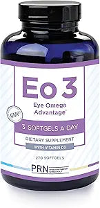 Eye Omega Advantage (Eo3) Supplement - 270 Softgels, 90-Day Supply - Re-Esterfied Omega 3 Triglyceride Form Eye Vitamins with 920mg EPA, 920mg DHA, Lutein & Zeaxanthin for Macula, Retina Support