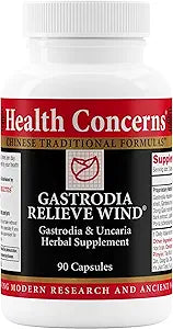 Health Concerns Gastrodia Relieve Wind â€“ Headache, Dizziness & Liver Support â€“ Chinese Herbal Formula with Gastrodia, Uncaria, Skullcap, & Dong Quai â€“ Blood Circulation Supplement â€“ 90 Capsules