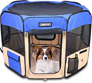 JESPET Pet Dog Playpens 36', 45' & 61' Portable Soft Dog Exercise Pen Kennel with Carry Bag for Puppy Cats Kittens Rabbits, Indoor/Outdoor Use