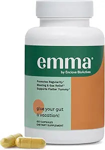 Emma Gut Health Doctors Endorsed Supplement - 60 Capsules - Relief from Gas and Bloating, Repairs Leaky Gut with Magnesium, Berberine, Vitamin D, Quercetin & More - Gut Health & Colon Cleanse Formula