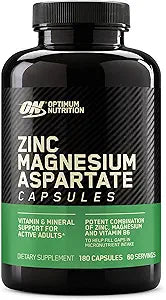 Optimum Nutrition Muscle Recovery and Endurance Supplement for Men and Women, Zinc and Magnesium Supplement, 180 Count