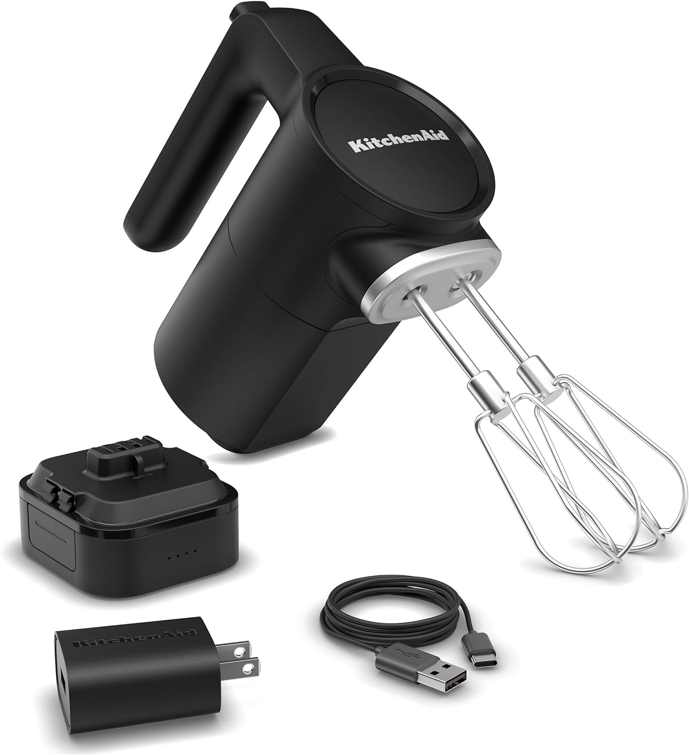 KitchenAid Goâ„¢ Cordless Hand Mixer - battery included, KHMR762, Black Matte