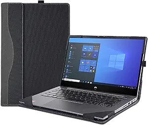 Case Cover for 13.3'' HP ProBook x360 435 G7 G8 G9 G10 Laptop 2 in 1 Separable Protective Shell PU Leather Notebook Bag Sleeve Accessory with Pen Holder (Dark Grey)