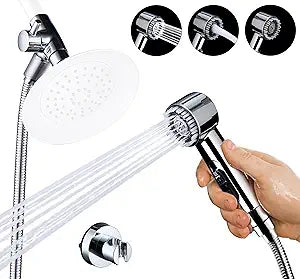 3 Mode Dog Shower Attachment, High Pressure Handheld Sprayer with ON/OFF Switch, G1/2' Metal Shower Diverter, 100 Inches Stainless Steel Hose, No Drill Hook, for Indoor Pet Bathing and Washing