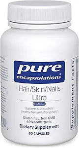 Pure Encapsulations Hair/Skin/Nails Ultra Advanced Beauty Supplement - Biotin & Collagen Supplement for Healthy Hair, Strong Nails & Youthful Skin Support* - 60 Capsules