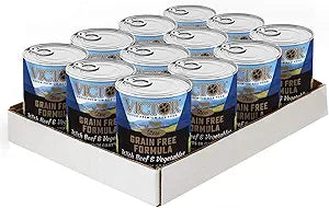 VICTOR Super Premium Dog Food Beef and Vegetable Cuts in Gravy Grain Free Canned Wet Adult Dog Food Nutrient Rich, Ideal Kibble Topper or Standalone Meal All Breeds, 12 x 13.2oz Cans