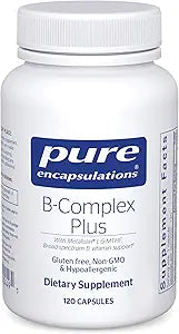 Pure Encapsulations B-Complex Plus - B Vitamins Supplement to Support Neurological Health, Cardiovascular Health, Energy Levels & Nervous System Support* - with Vitamin B12 & More - 120 Capsules