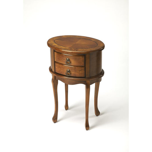 Butler Specialty Company Whitley Oval Side Table Medium Brown