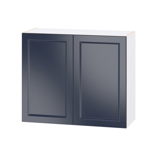 Hugo&Borg Lorette 36-in W x 30-in H x 14.75-in D Navy Blue Wall Fully Assembled Cabinet Recessed Panel Shaker