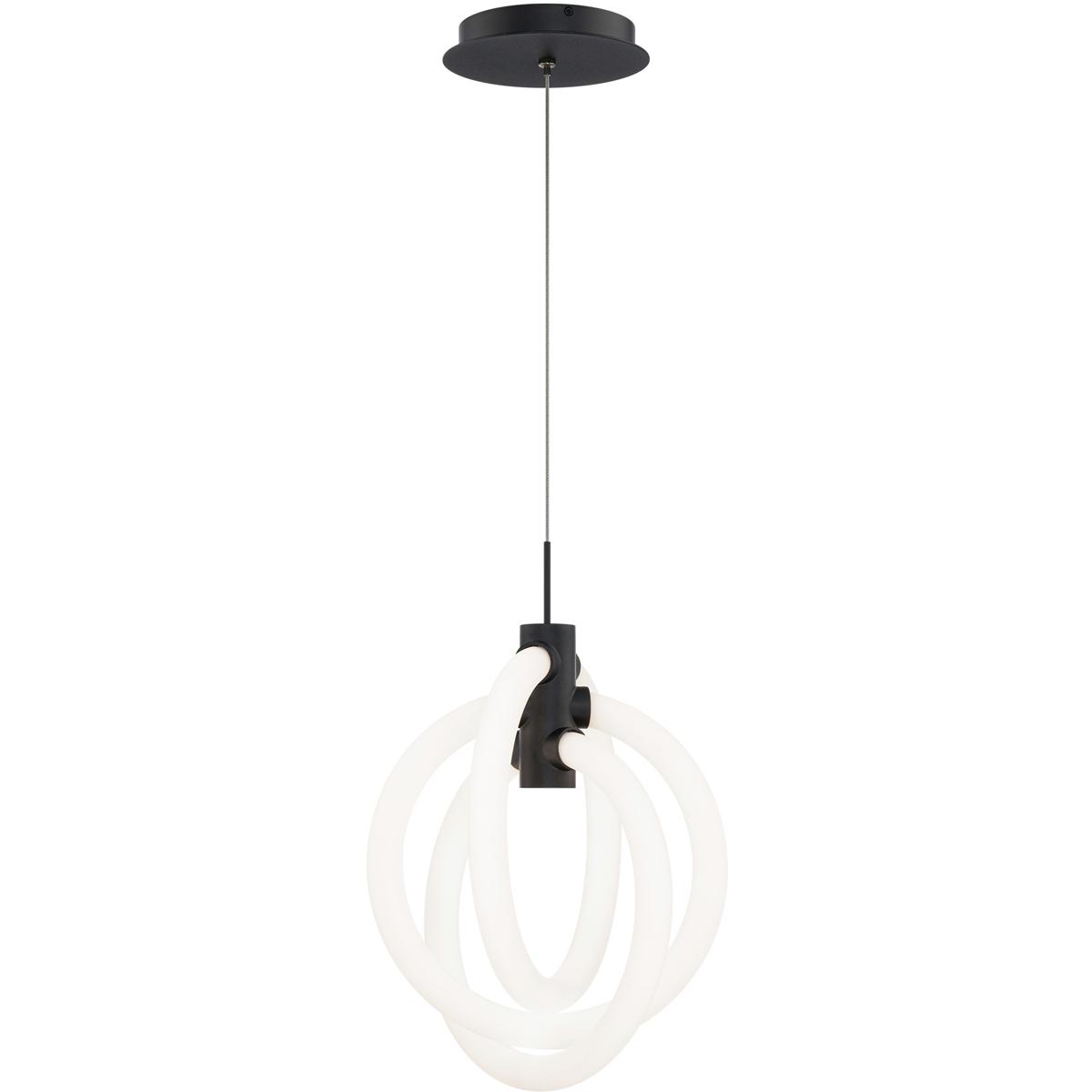 WAC Lighting  PD-27413-35-BK Knot LED 1638 inch Black Pendant Ceiling Light in 3500K dweLED