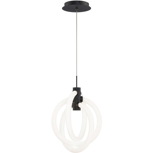 WAC Lighting  PD-27413-35-BK Knot LED 1638 inch Black Pendant Ceiling Light in 3500K dweLED