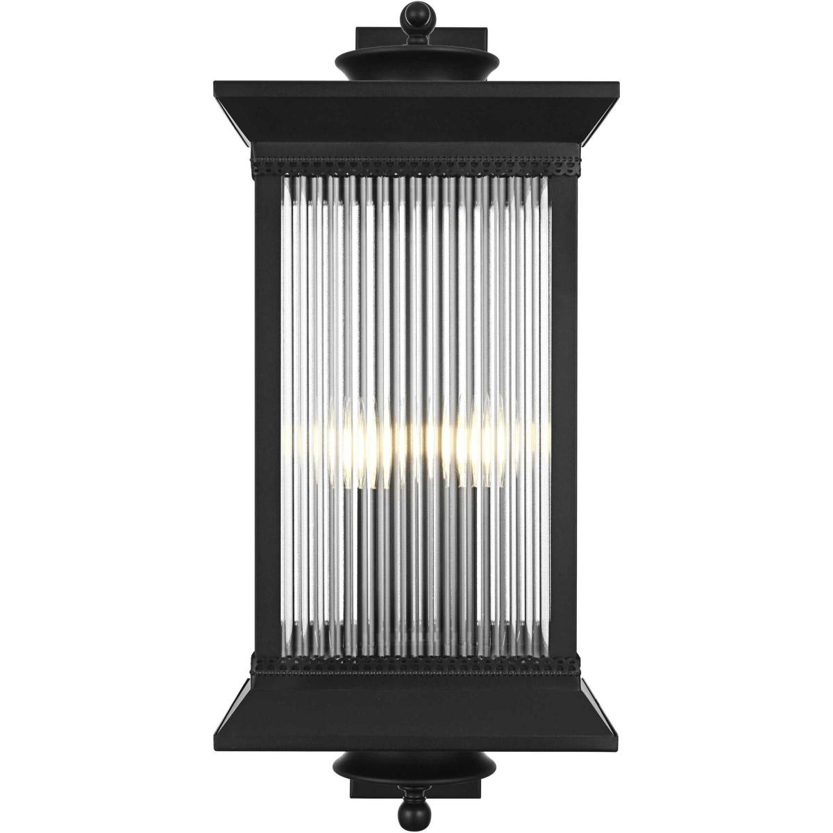 Elegant Lighting  OD316W28BK Collins 4 Light 275 inch Black Outdoor Wall Sconce