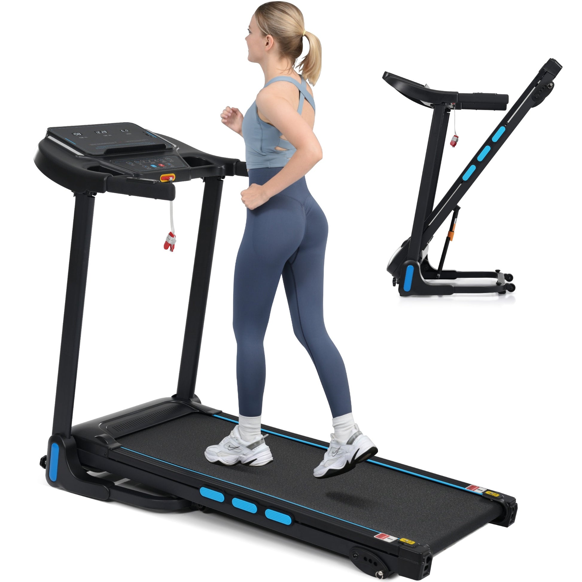 ModernLuxe New Treadmills for Home 3.5HP Hydraulic System Auto Foldable Treadmill with Incline10MPH 350Lbs Weight Capacity Electric Treadmills with Heart Rate SensorsType C  USB Charge Bluetooth Speaker