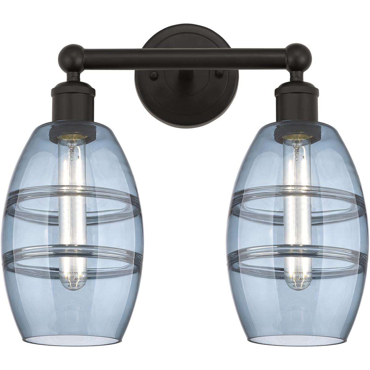 Innovations Lighting  616-2W-OB-G557-6BL Edison Vaz Bathroom Vanity Light Oil Rubbed Bronze