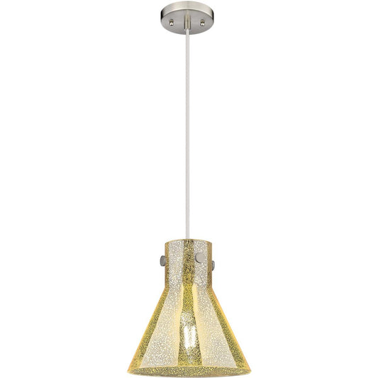 Innovations Lighting  410-1PM-SN-G411-10ME Downtown Urban Newton Cone Pendant Satin Nickel