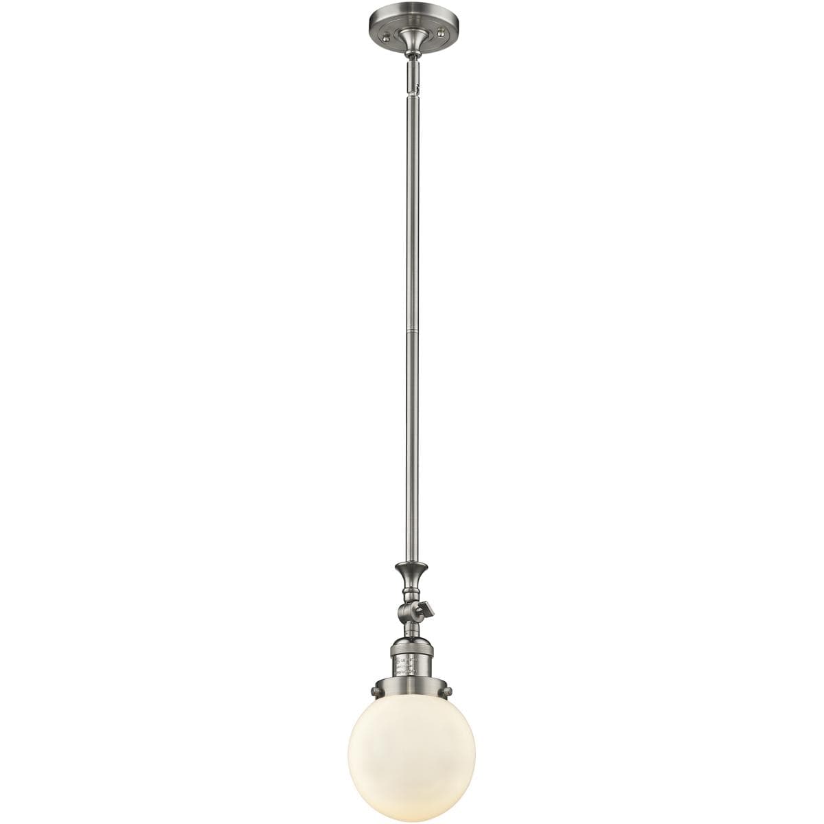 Innovations Lighting  206-SN-G201-6-LED Franklin Restoration Beacon Mini Pendant Brushed Satin Nickel