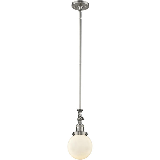 Innovations Lighting  206-SN-G201-6-LED Franklin Restoration Beacon Mini Pendant Brushed Satin Nickel