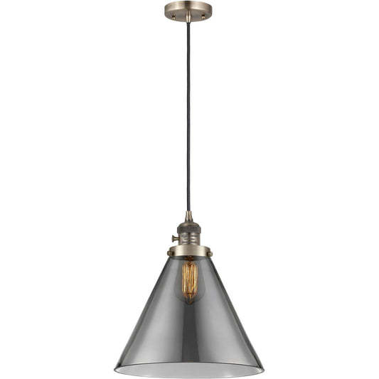 Innovations Lighting  201CSW-AB-G43-L Franklin Restoration Cone Mini Pendant Antique Brass
