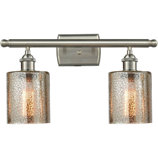 Innovations Lighting  516-2W-SN-G116 Ballston Cobbleskill Bathroom Vanity Light Brushed Satin Nickel