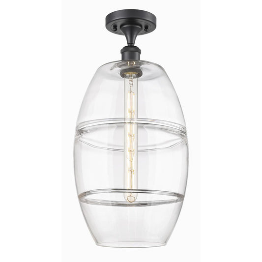 Innovations Lighting  516-1C-BK-G557-10CL Ballston Vaz Semi-Flush Mount Matte Black