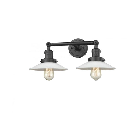 Innovations Lighting  208-OB-G1 Franklin Restoration Halophane Bathroom Vanity Light
