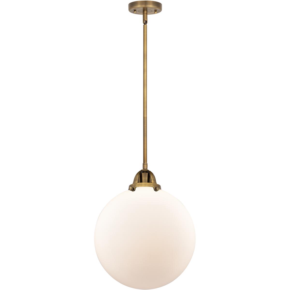 Innovations Lighting  288-1S-BB-G201-12 Nouveau 2 Beacon Mini Pendant Brushed Brass
