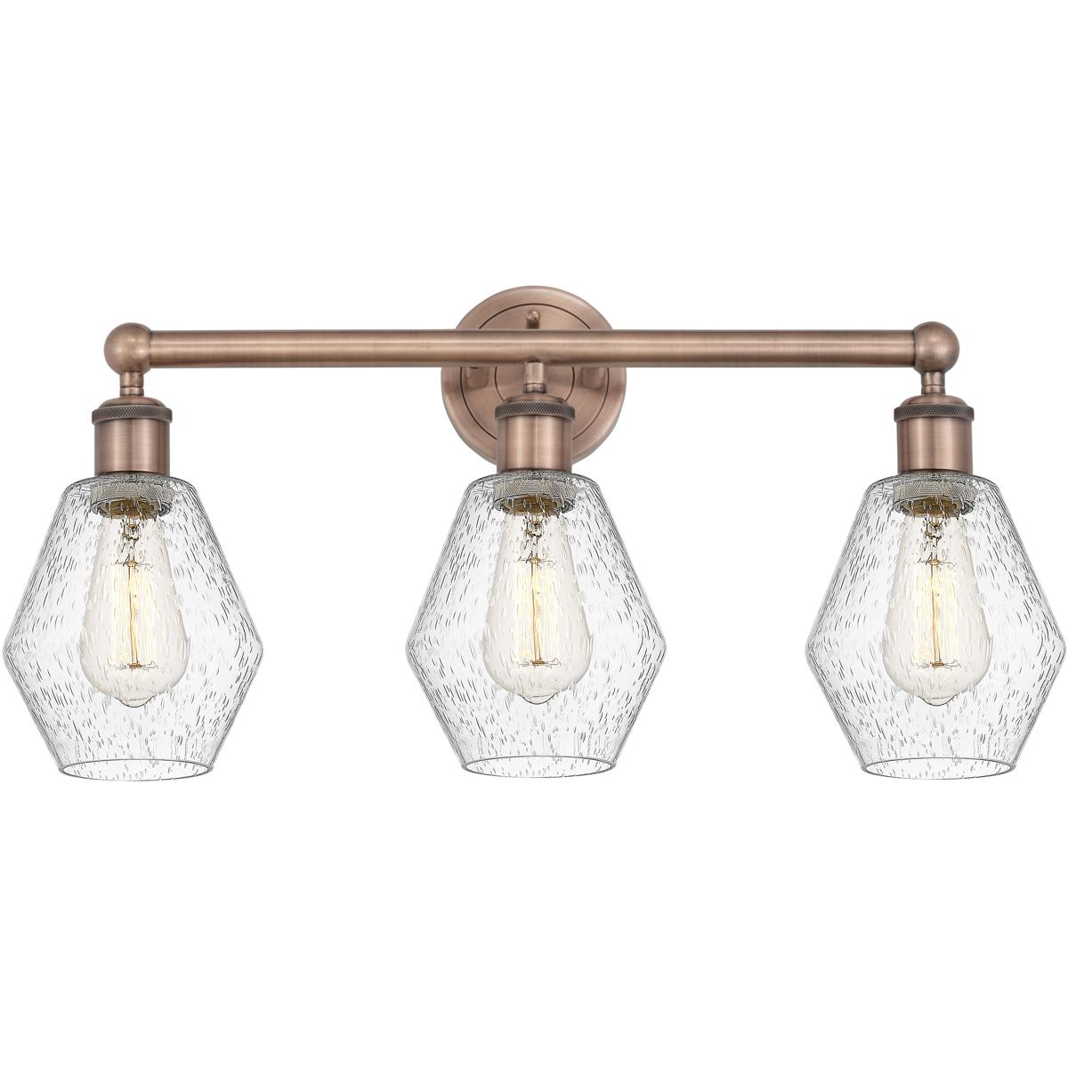 Innovations Lighting  616-3W-AC-G654-6 Cindyrella Bathroom Vanity Light Antique Copper