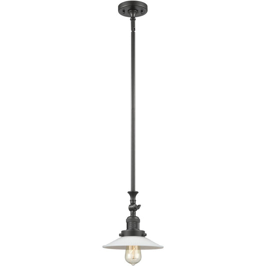 Innovations Lighting  206-OB-G1-LED Franklin Restoration Halophane Mini Pendant Oil Rubbed Bronze