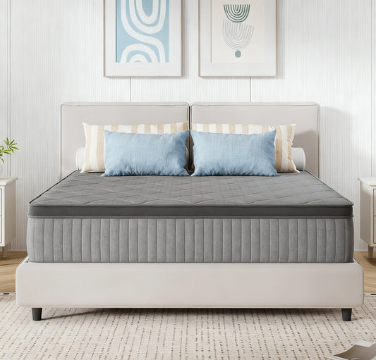 Avenco 12-in Medium Full Hybrid Memory Foam/Coil Blend Mattress in a Box